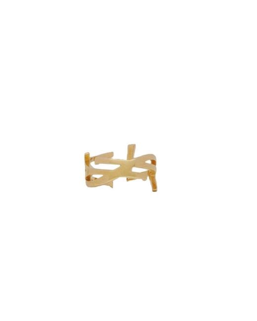 Saint Laurent White Opyum Twist Ring