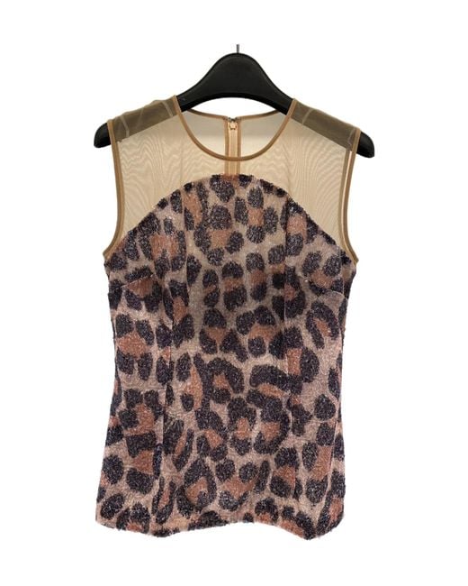 Just Cavalli Brown Sleevless Zipper Vest