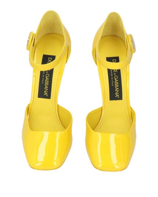 Dolce & Gabbana Yellow Solid Color Courts