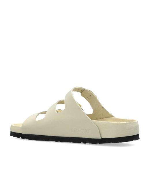 Birkenstock White Florida Triple-Buckle Slide Sandals