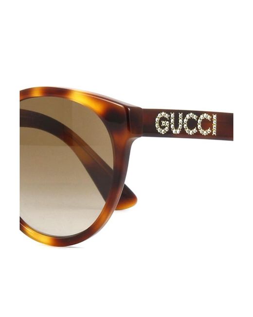 Gucci Metallic Cat Eye Frame Sunglasses