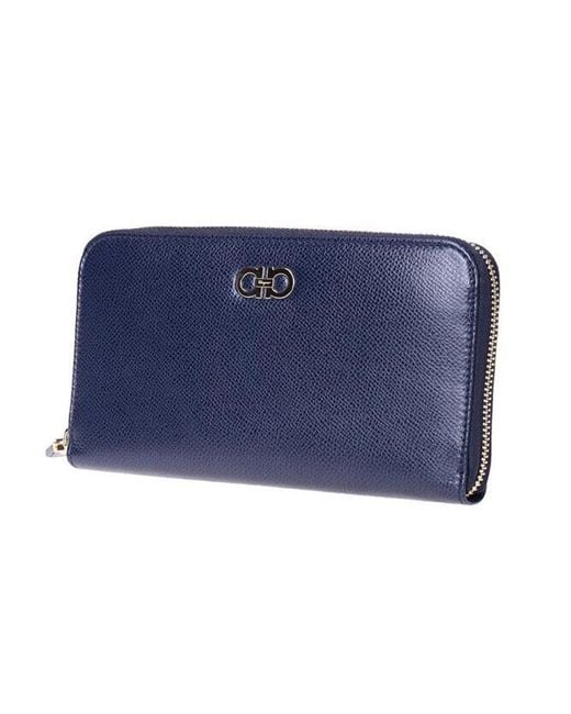 Ferragamo Blue Long Purse