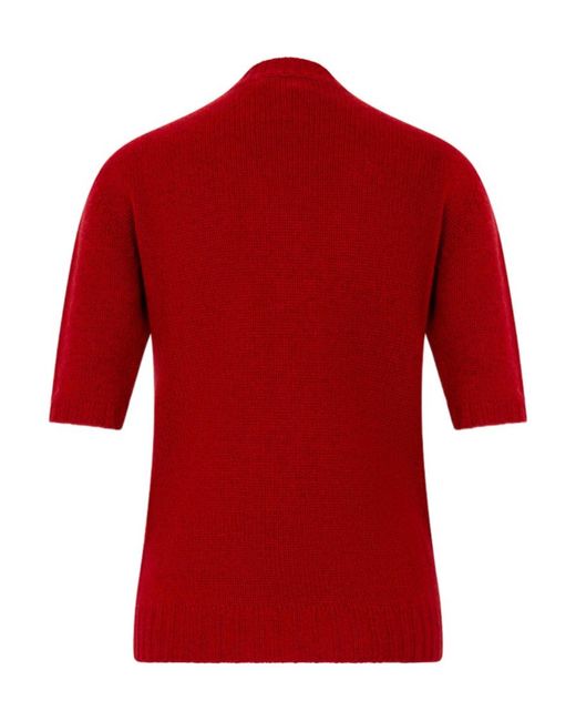 Fabiana Filippi Red Short-Sleeved Sweater
