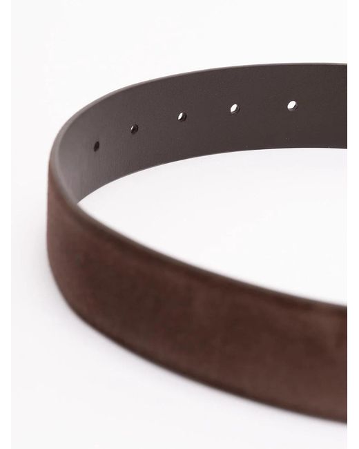 Brunello Cucinelli White Monili-Embellished Suede Belt