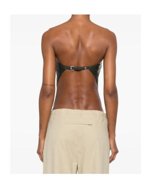 Paloma Wool Gray Alba Strapless Top