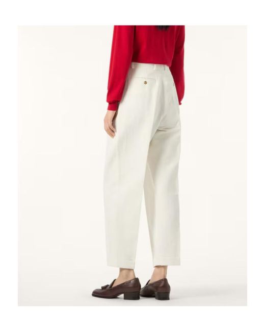 Loro Piana White Cale Trousers