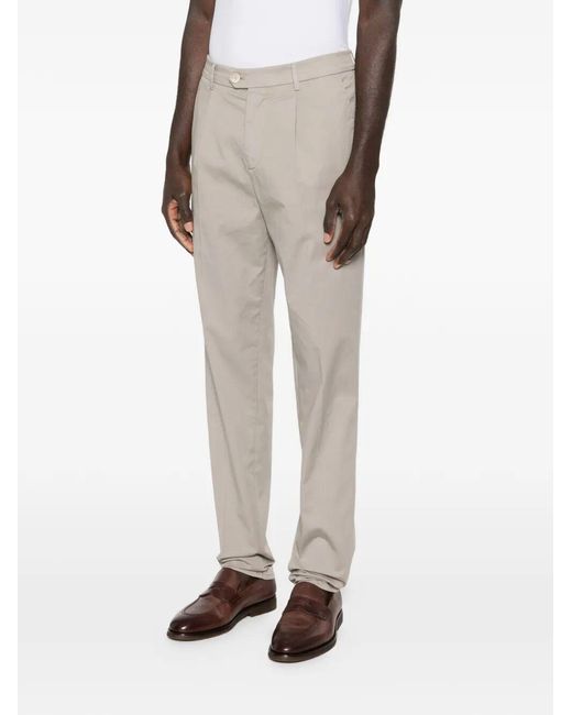 Brunello Cucinelli Gray Pleated Trousers for men