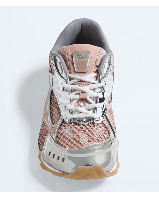 Bottega Veneta Pink Orbit Lace-Up Sneakers