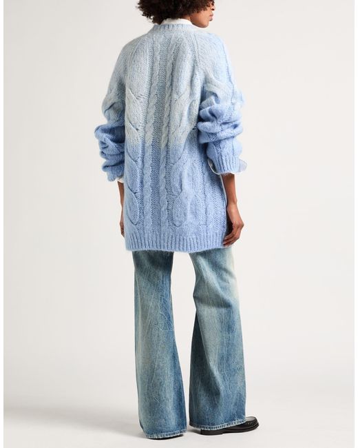 Maison Margiela Blue Long Sleeves Cardigan