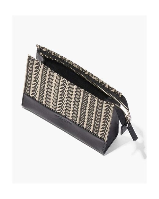 Marc Jacobs Black Monogram Embroidered Travel Pouch