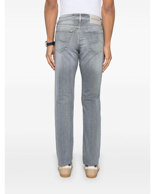 Jacob Cohen Gray Logo Patch Jeans for men