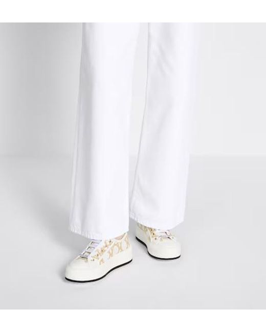 Dior White Christian Walkn Platform Sneakers