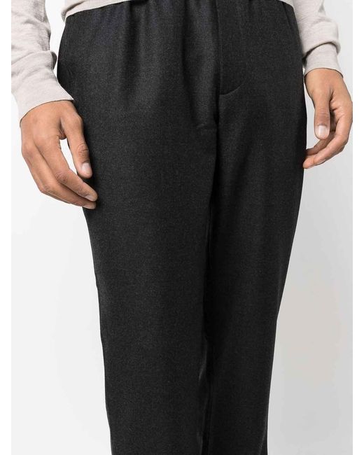 Sease Black Drawstring Casual Pants for men