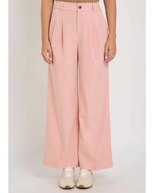 Varley Pink Comfortable High-Waisted Trousers