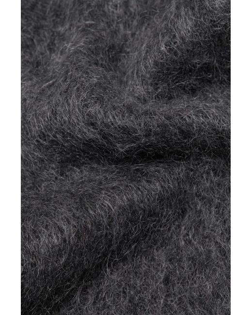 Acne Gray Fringed Scarf for men