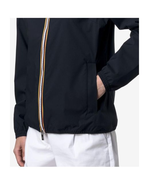 K-Way Blue Zip-Up Hooded Jacket