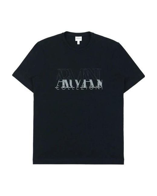 Armani Collezioni Black Open-Necked Shirt for men