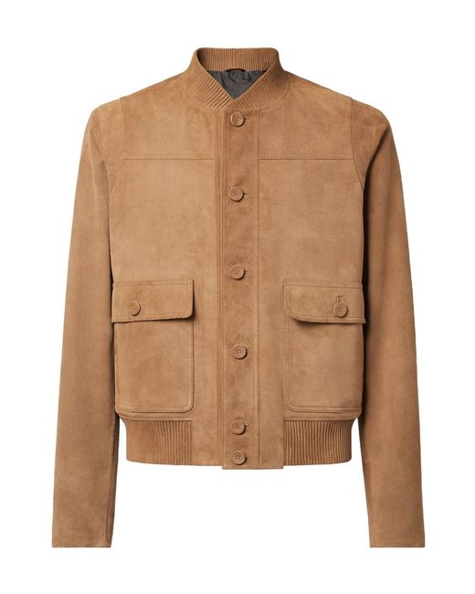 Fendi Brown Suede Blouson for men