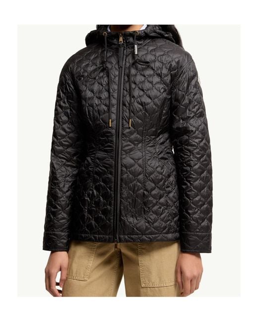 Moncler Black Arum Hooded Quilted Down Jacket