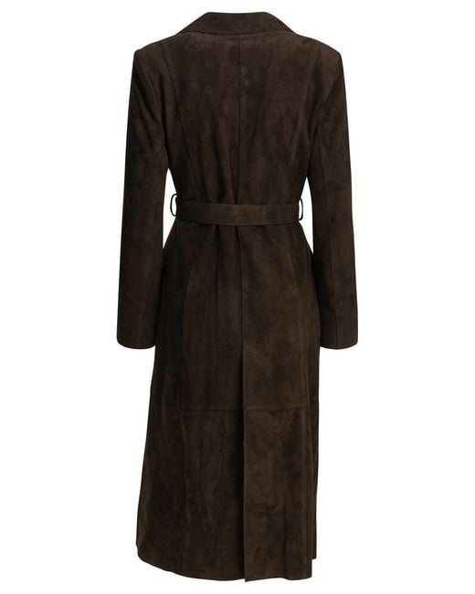 Nour Hammour Black Pointed Collar Coat