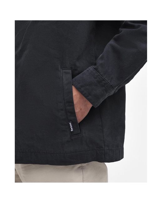 Barbour Blue Button-Down Shirt Jacket for men