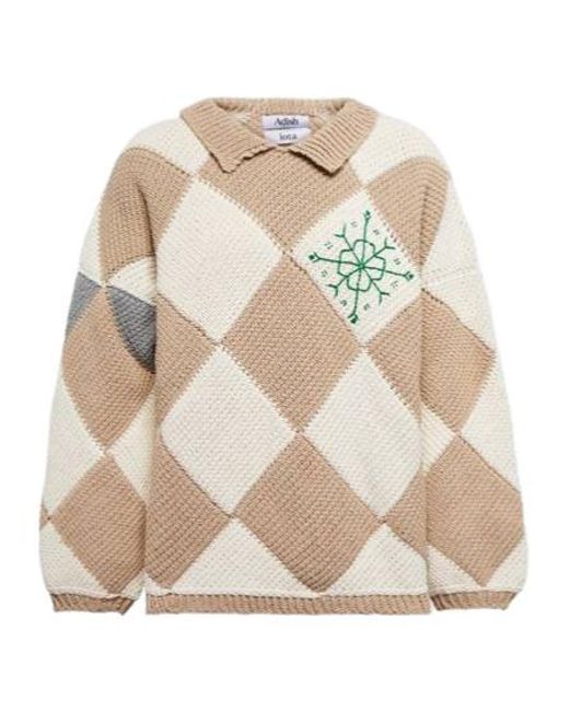 Adish Natural Jacquard Cotton Sweater for men