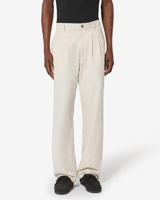 Isabel Marant Natural Yostin Pleated Pants for men