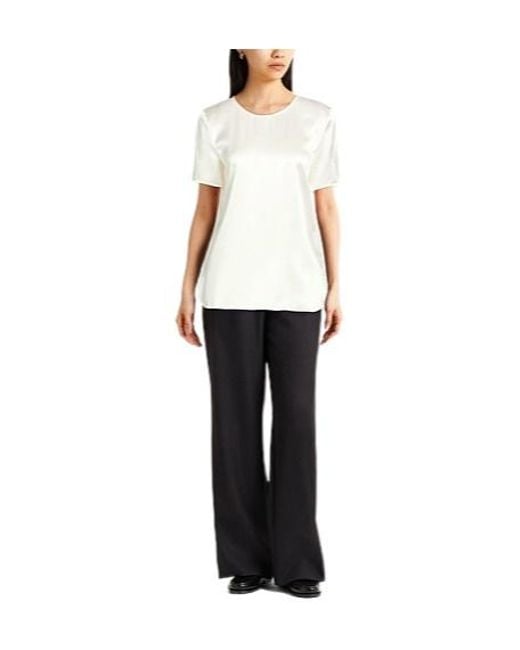 Max Mara White Short-Sleeved With A Round Neck