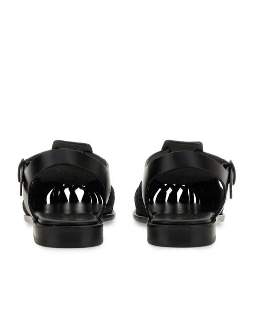 Hereu Black Alaro Leather Sandals