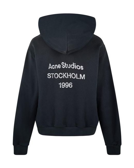 Acne Blue Logo Print Sweatshirt for men