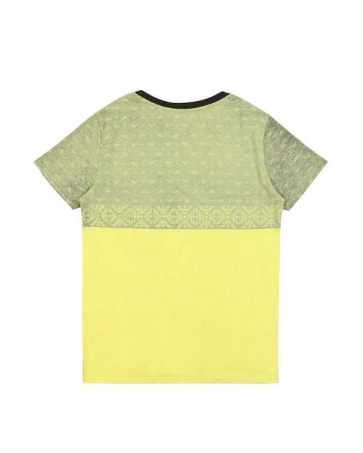 Armani Jeans Yellow Logo Short-Sleeved T-Shirt for men