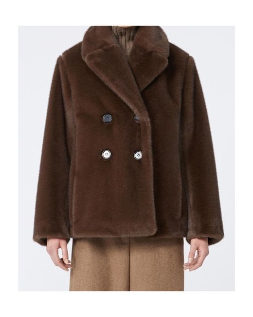 Max Mara Brown 'S Laura Double-Breasted Coat
