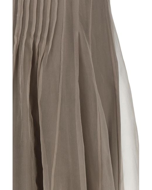 Brunello Cucinelli Natural Silk Dress