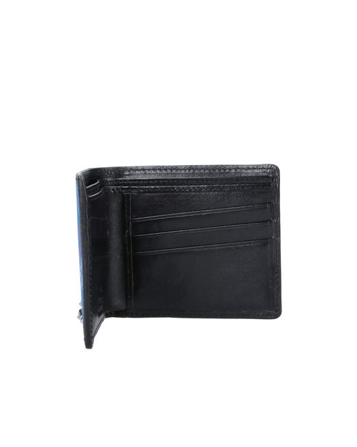 Vivienne Westwood Blue Bi Fold Square Wallet for men