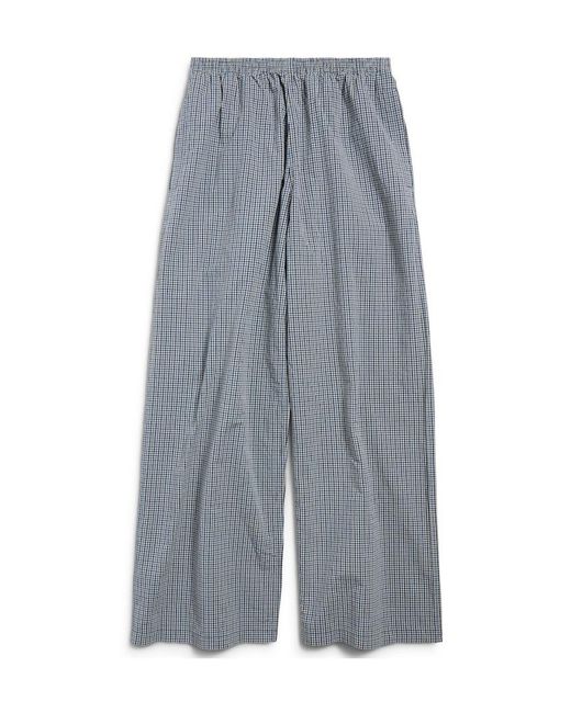 Balenciaga Gray Plaid Pattern Trousers for men