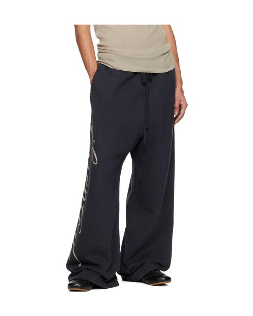 Fear Of God Black Heavy Fleece Lounge Sweatpants for men