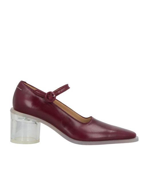 MM6 by Maison Margiela Purple Mary Jane Leather Shoes