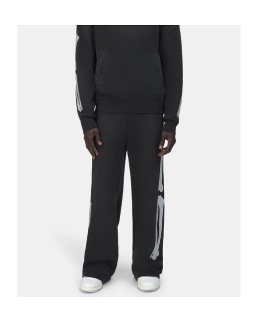 Amiri Black Bones Printed Oversized Sweatpants for men