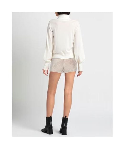 Brunello Cucinelli Natural Lace-Up Bermuda Shorts