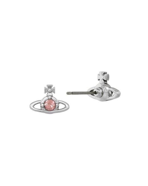 Vivienne Westwood White Simple Stud Earrings