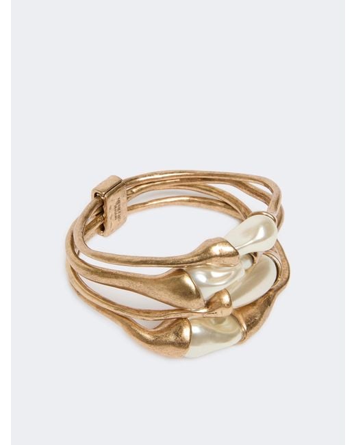 Weekend by Maxmara Metallic Beaded Metal Bracelet
