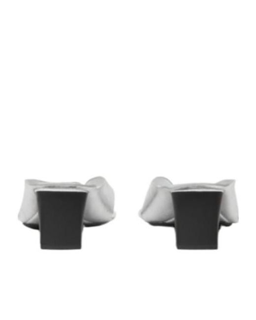 MM6 by Maison Margiela White Anatomic Flip Flop Mules