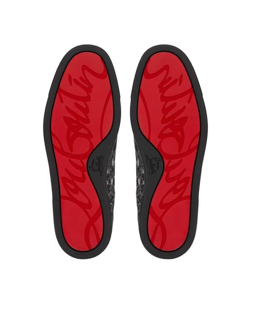Christian Louboutin Black Louis Junior Spikes Orlato Sneakers for men