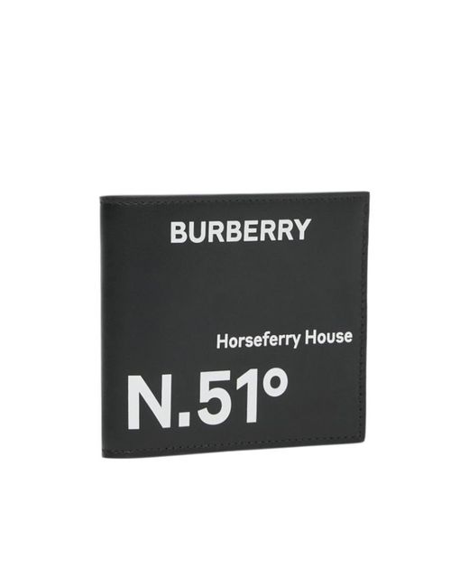 Burberry Black Coordinates Printed Bi-Fold Wallet for men