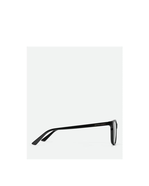 Bottega Veneta White Eyewear Classic Square Eyeglasses for men