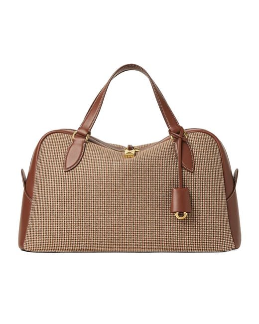 Loro Piana Brown Needle Medium Handbag