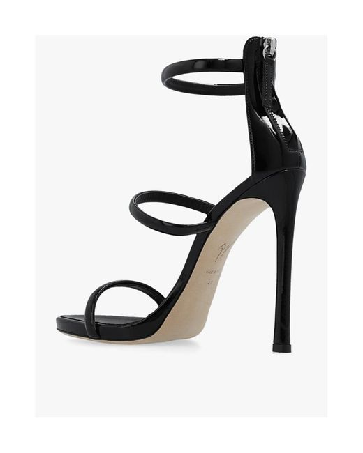 Giuseppe Zanotti Black Harmony Ankle Strap Sandals