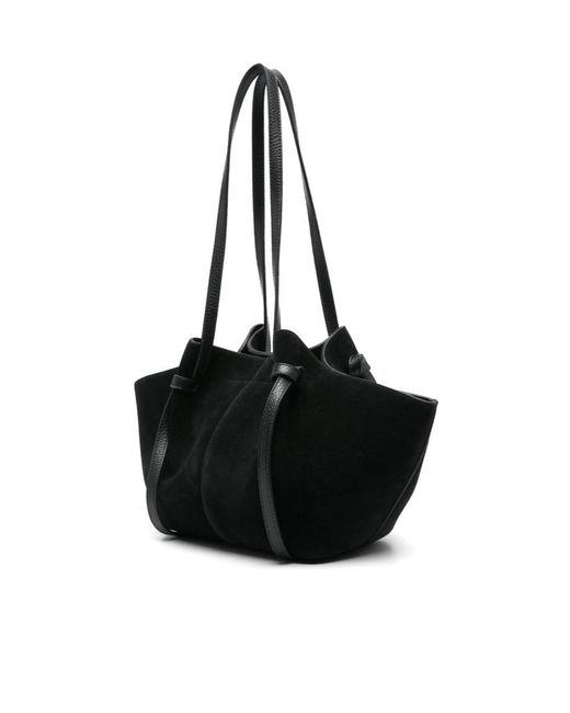 Yuzefi Black Patchwork Design Single-Shoulder Bag