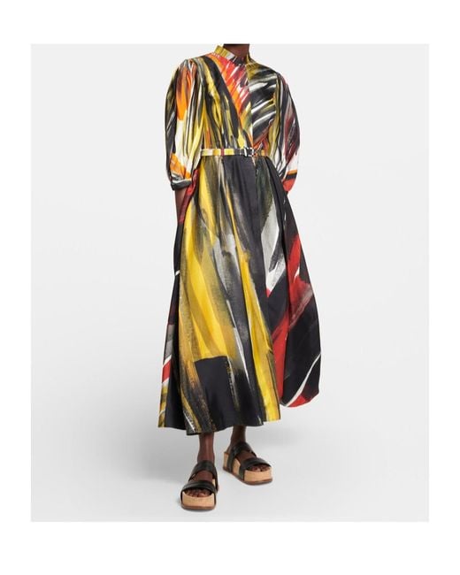 Gabriela Hearst Black Dexter Print Silk Maxi Dress