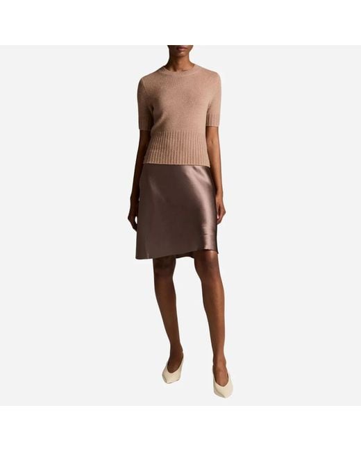 Vince Brown Short-Sleeved Sweater